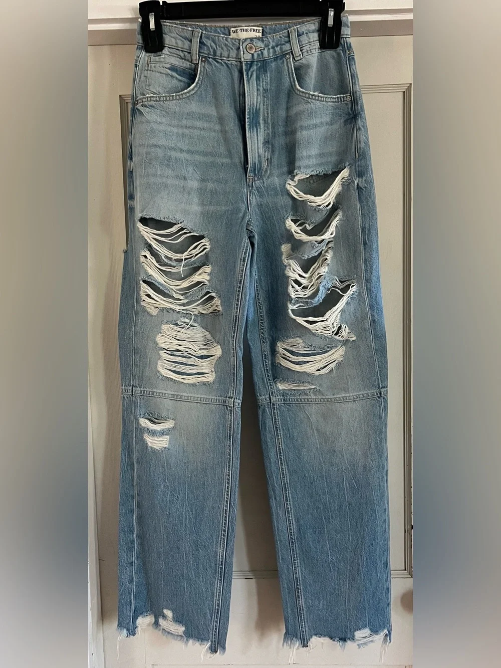Free People We The Free CRVY Lesson Learned Straight-Leg Jeans Size 28 NWOT